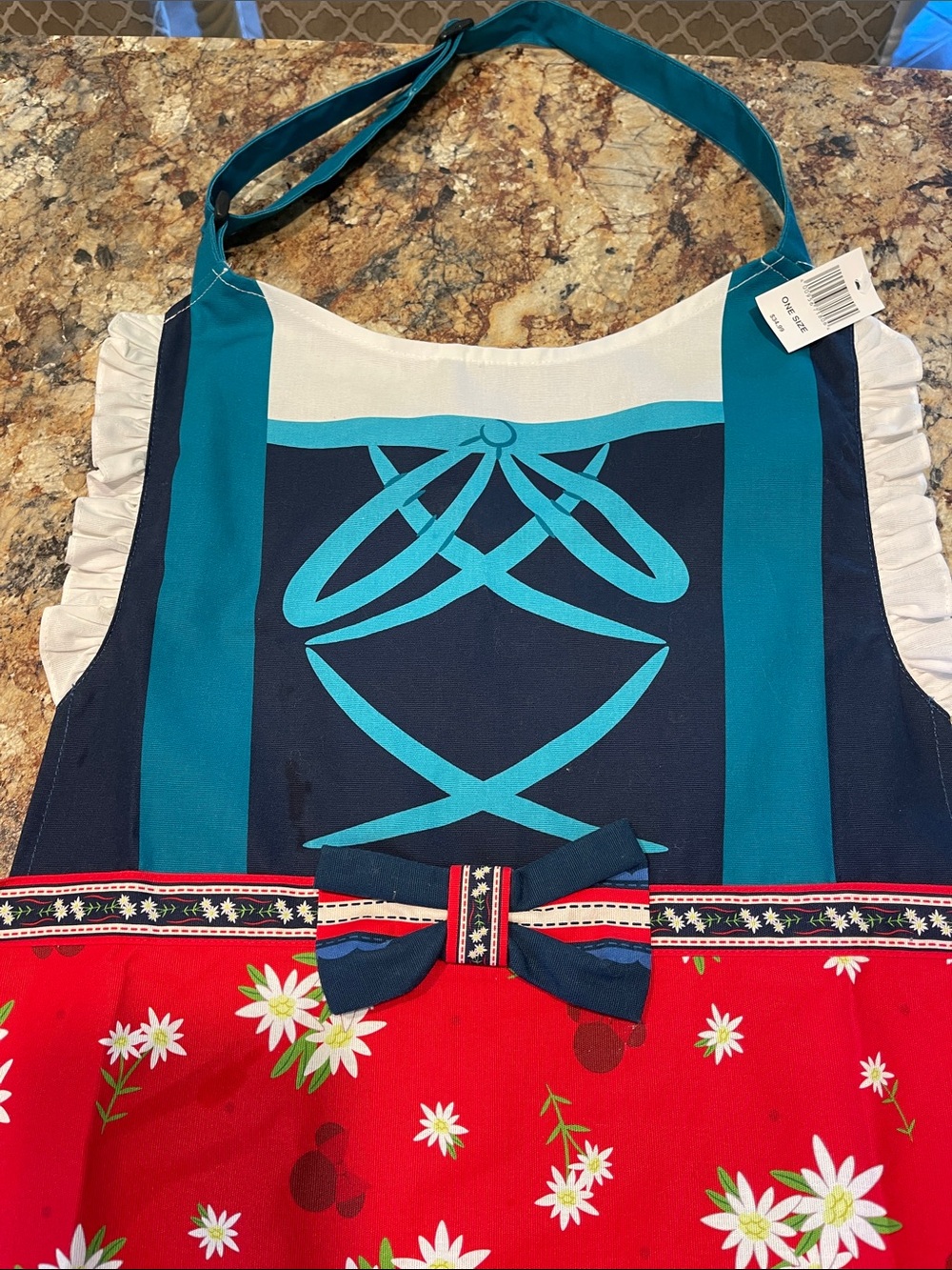Disney Parks Epcot Germany Floral Apron German NWT - Picture 3 of 8